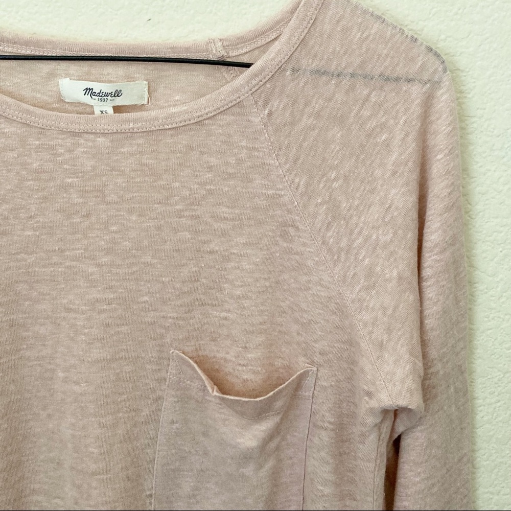 Madewell Linen Long Sleeve Top - Picture 3 of 4